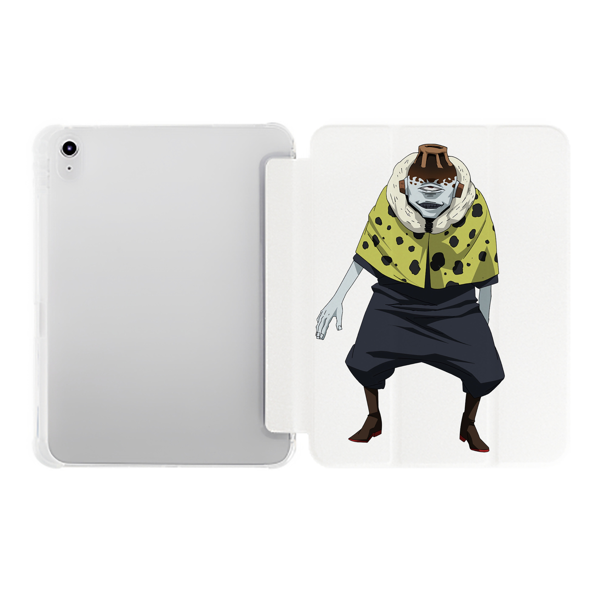 （画像用） 呪術廻戦 Jujutsu Kaisen IPad ケース ペン収納付き 三つ折りスタンド PUレザー×シリコン 対応機種9.5/10.5/10.9インチ